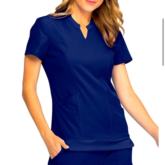 Navy blue xxs heart soul jogger and slit top scrubs excellent condition - Picture 1 of 9